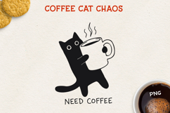 Cat PNG Clipart, Cute Cat Design, Black Cat Illustration Product Image 1