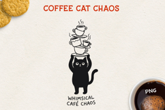 Cat PNG Clipart, Cute Cat Design, Black Cat Illustration Product Image 1