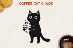 Cat PNG Clipart, Cute Cat Design, Black Cat Illustration Product Image 1