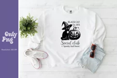 Black Cat Est. 1872 Social Club Spooky And Sweet - Halloween Product Image 3