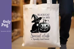 Black Cat Est. 1872 Social Club Spooky And Sweet - Halloween Product Image 1