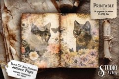 Black Cat Flowers Junk Journal Pages Product Image 3