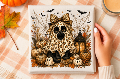 Black Cat Ghost Halloween PNG,Halloween Spooky Season Product Image 3