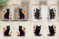 Black Cat Halloween Glass Can Wraps Product Image 5