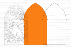 Black Cat Halloween Gothic Arch SVG Product Image 3