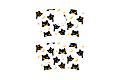black cat halloween starbucks 16oz hot cup tumbler wrap svg presized template for tumbler grande suitable for cricut and silhouette