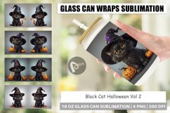 Glass Can Wraps Black Cat Halloween Product Image 1