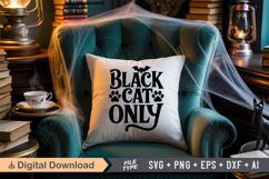 Black Cat Only SVG File | Spooky Halloween SVG Product Image 3