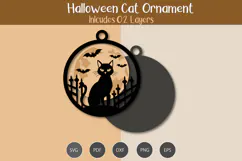 Halloween Cat Ornament Product Image 2