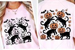 Black Cat Pumpkin PNG SVG, Retro Autumn SVG, Fall Vibes Product Image 3