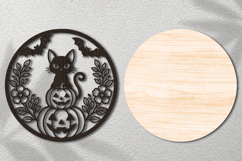 Black Cat Pumpkin Halloween Laser Cut SVG Product Image 2