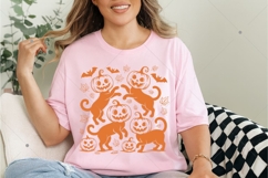 Black Cat Pumpkin PNG SVG, Retro Autumn SVG, Fall Vibes Product Image 7