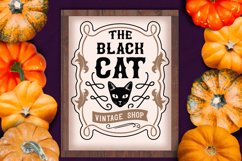 black cat vintage shop farmhouse svg color