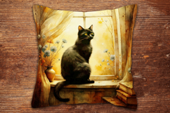 Black Cat - Vintage Window Sublimation Product Image 5