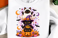 Black Cats Halloween Png, Pumpkin Season Png Product Image 1