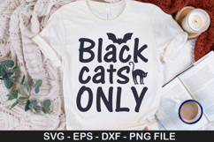 Black Cats Only SVG - Halloween Design Product Image 1