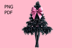 Black Christmas tree Supermodel on fashion runway Sublimate Product Image 1