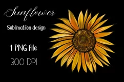 Sunflower Sublimation design. Flower clipart. Floral PNG Product Image 2