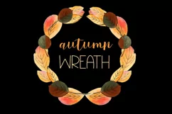Autumn leaves wreath clipart. Sublimation PNG Product Image 4