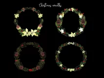 Christmas wreaths clipart. Sublimation designs Product Image 3