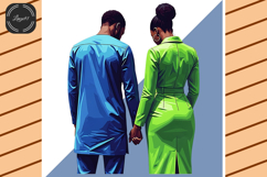 Black Couple Praying Clipart Bundle Product Image 3