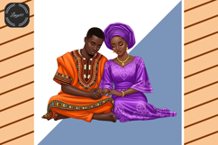 Black Couple Praying Clipart Bundle Product Image 5