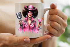 black cowgirl singer png, western microphone clipart sublimation, country music cowgirl png design, stylish cowgirl singer sublimation, rodeo singer png file, rustic cowgirl microphone clipart, trendy western cowgirl png, black cowgirl sublimation design,