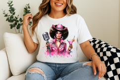 black cowgirl singer png, western microphone clipart sublimation, country music cowgirl png design, stylish cowgirl singer sublimation, rodeo singer png file, rustic cowgirl microphone clipart, trendy western cowgirl png, black cowgirl sublimation design,
