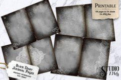 Black Diary Junk Journal Pages Product Image 1