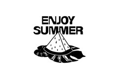 Black enjoy summer design vector Product Image 1