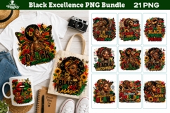 Black Excellence PNG Bundle | Black Girl Magic Sublimation Product Image 1