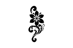 Black floral nature ornament and pattern design Product Image 1