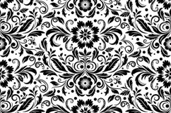 Black floral ornament seamless pattern Product Image 3
