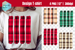 Brush Stroke Plaid Sublimation T-shirt PNG Product Image 1