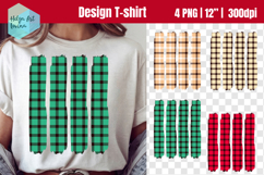 Brush Stroke Plaid Sublimation T-shirt PNG Product Image 1