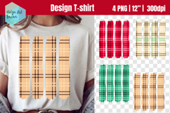 Brush Stroke Plaid Sublimation T-shirt PNG Product Image 1