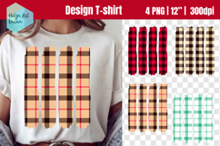 Brush Stroke Plaid Sublimation T-shirt PNG Product Image 1