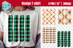 Brush Stroke Plaid Sublimation T-shirt PNG Product Image 1