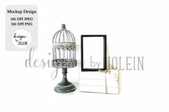 Vertical Sign Mockup |Wood Books Mockup Product Image 2