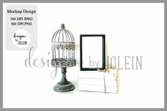 Vertical Sign Mockup |Wood Books Mockup Product Image 1