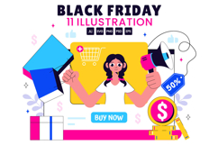 11 Black Friday Sale Event Illustration Product Image 1