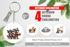 Black Friday Animal Frenzy Keychain Product Image 1