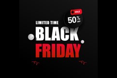 Black friday banner square design template Product Image 2