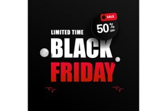 Black friday banner square design template Product Image 1