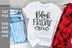 Black Friday Crew, Hand Lettered Group T-Shirt SVG Product Image 2