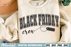 Black Friday Crew PNG, Varsity Png, Black Friday Sublimation Product Image 1