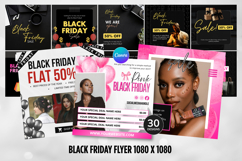 Black Friday Flyer Canva Editable Post Template Product Image 1