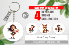 Black Friday Frenzy Keychain Product Image 1