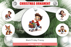 Black Friday Frenzy Ornament Product Image 1