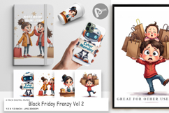 Black Friday Frenzy Digital Paper Product Image 1